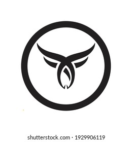 Plantilla de diseño de ilustración de icono del vector del logotipo del toro