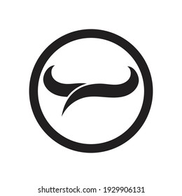 Plantilla de diseño de ilustración de icono del vector del logotipo del toro