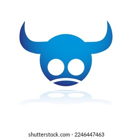 Vector de logotipo de toros Icono Icono Ilustración de signo en fondo blanco aislado