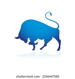 Bull Logo vector Icon Sign illustration in white background isolated