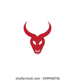 bull logo vector icon template illustration design