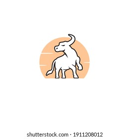 Bull logo vector illustration design, creative and simple design,
can uses as logo and template for company.