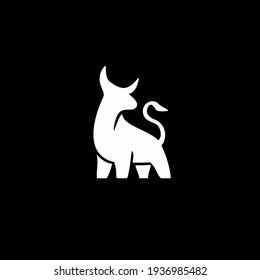 Bull logo vector illustration design, creative and simple design,
can uses as logo and template for company.