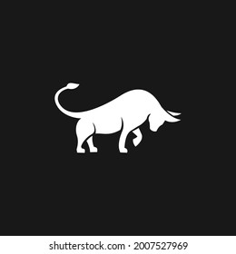 Bull Logo Vektorgrafik Design, kreatives und einfaches Design, kann als Logo und Vorlage für Unternehmen.