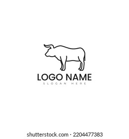 Bull logo vector illustration design