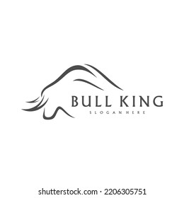 Bull logo vector illustration design, creative and simple design, can uses as logo and template for company.