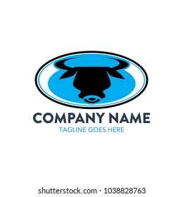 bull logo. vector illustration. editable