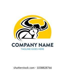 bull logo. vector illustration. editable