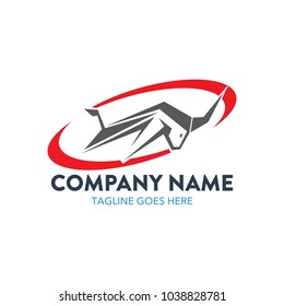 bull logo. vector illustration. editable