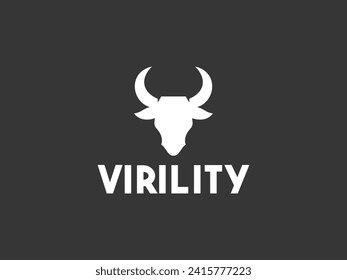 bull logo vector illustration. simple bull head logo template