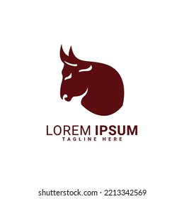 diseño del ilustrador del vector del logotipo de toro