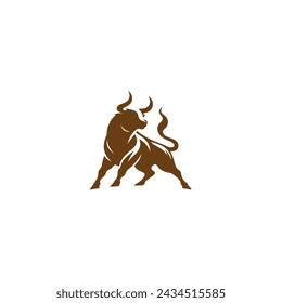 Bull Logo Vector Simple Modern Flat