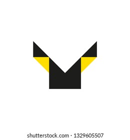bull logo in yellow and black editable vector