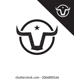 Bull logo,Cow logo,Angus logo,Cattle Head,Longhorn Vector Icon Logo Template