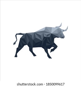 BULL low polygon Geometric vector