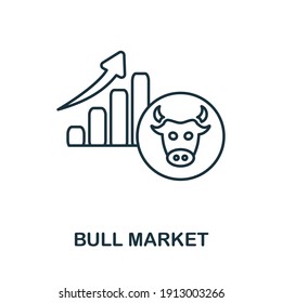 Bull Market icon. Simple element from business management collection. Creative Bull Market icon for web design, templates, infographics and more