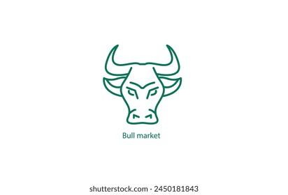 Bull Market Icon: Symbolizing Growth and Optimism in Financial Markets