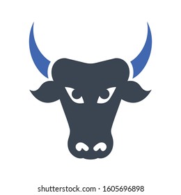 Bull market icon, Vector graphics