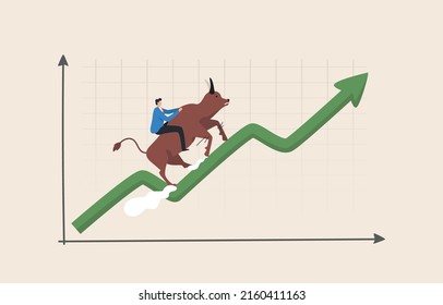 Mercado de toros o corrida de toros, se refiere al momento en que la mayoría de los inversores compran. más demanda que oferta El sentimiento del mercado es alto y los precios suben. Los inversionistas de bulliciosos corren en la flecha hacia arriba.