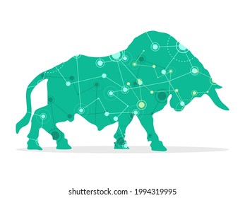 Bull Market Sentiment And Optimistic Market Trend. Vector Illustration