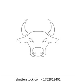 Bull market stock market icon (vector illustration)