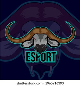  bull mascot esport logo design