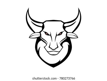 bull mascot icon vector