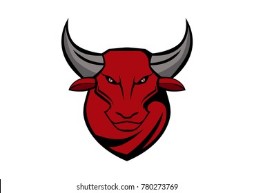 bull mascot icon vector