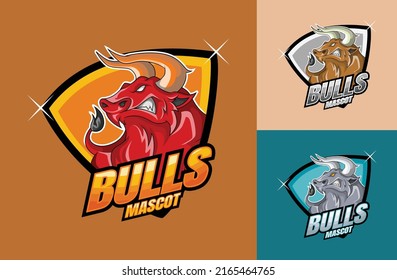 Bull Mascot Logo Design Illustration