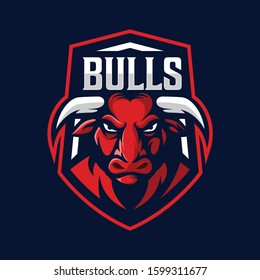 Bull Mascot Logo Design Vector Stock Vector (Royalty Free) 1599311677 ...