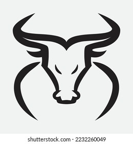 Bull Mascot Logo, Bull vector design, Animal Logo Design, Bull Minimal logo, Branding, Creative logo designs, vector illustration, Bull Sports Vector Icon, Esports Symbol

