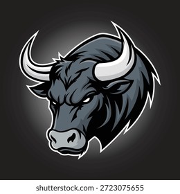 touro mascote logotipo vetor modelo moderno estilo