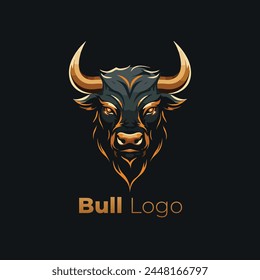 Diseño de logotipo de Vector de mascota de toro