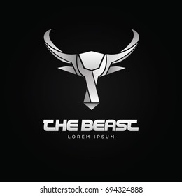 Bull Metal Logo Symbol Icon