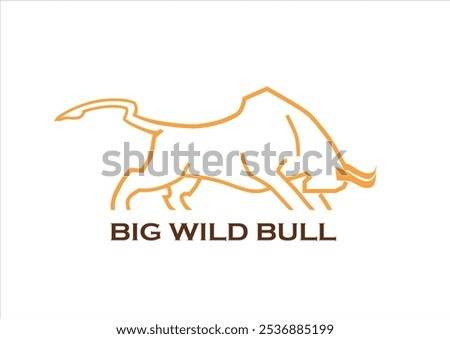 bull, monoline bull mascot, elegance monoline bull logo