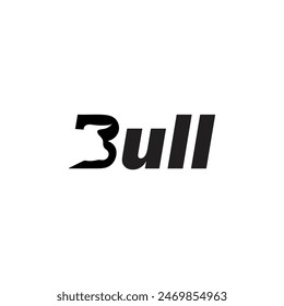 Nombre del toro Logo Design Ilustración vectorial