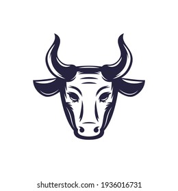 Bull, ox head vector logo