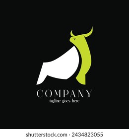 Bull OX Simple Vector Logo Design