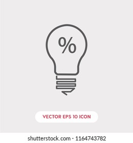 Bull with percent vector icon