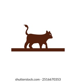 Bull pet animal logo template design