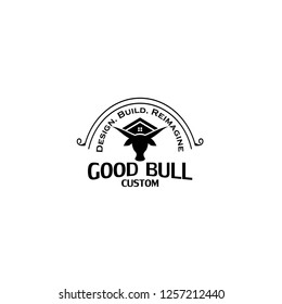 bull real estate logo vintage