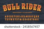 Bull Rider; a western style cowboy outfit, good for rodeo themes, equestrian sports, county fair, saloon art, country music, etc.