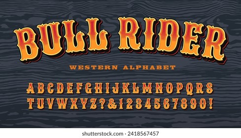 Bull Rider; a western style cowboy outfit, good for rodeo themes, equestrian sports, county fair, saloon art, country music, etc.