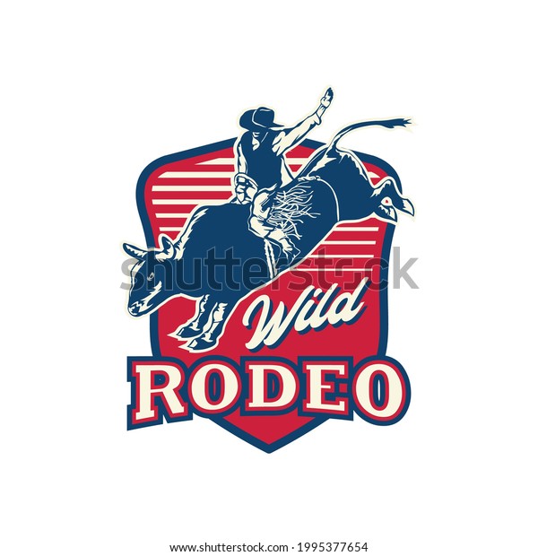 Bull Rodeo\
vector illustration logo design, perfect for rodeo competition and\
club logo also tshirt\
design