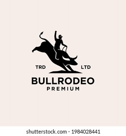 bull rodeo vintage logo icon illustration Premium Vector