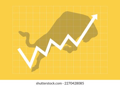 Tendance à la hausse ou à la hausse du marché des actions ou du crypto. Change, flèche vers le haut pour augmenter les taux.