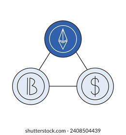 Bull run or bullish market trend collection cryptocurrency or stocks finance. Trade exchange set icons. Cryptocurrency price chart blockchain technology. Global economy boom isolated on background.