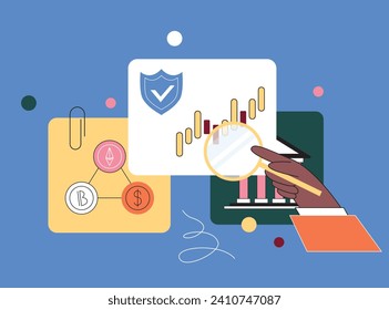 Bull run or bullish market trend collection cryptocurrency or stocks finance. Trade exchange set icons. Cryptocurrency price chart blockchain technology. Global economy boom isolated on background.