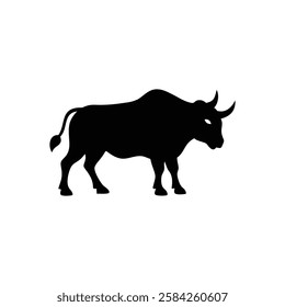 Bull set template vector icon