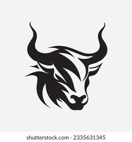 Bull set template vector logo